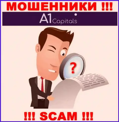 A1 Capitals не удалось получить лицензию на осуществление деятельности, потому что не нужна она данным интернет мошенникам