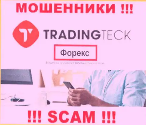 Иметь дело с TradingTeck слишком опасно, т.к. их тип деятельности Forex  - это обман