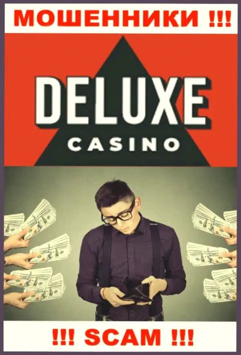 Если вас развели на финансовые средства в дилинговой компании Deluxe Casino, то тогда пишите жалобу, вам попробуют оказать помощь