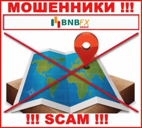 На информационном портале BNB FX отсутствует информация относительно юрисдикции данной организации