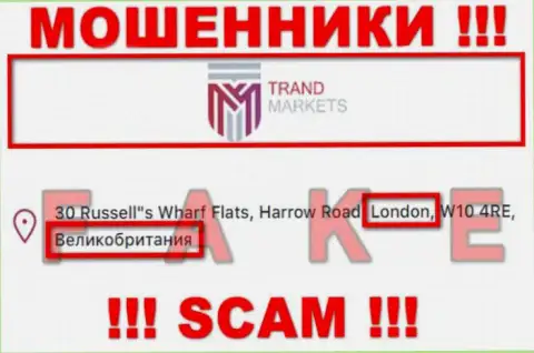 TrandMarkets - это явные мошенники, предоставили липовую информацию о юрисдикции организации