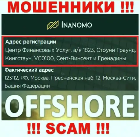 Inanomo - это мошенническая контора, которая скрывается в оффшоре по адресу 123112, Россия, г. Москва, Пресненская наб. 12, Москва-Сити, Башня Федерации