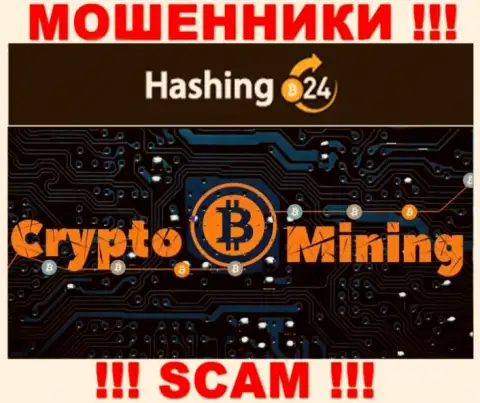 В глобальной сети internet орудуют лохотронщики Хэшинг 24, направление деятельности которых - Crypto mining