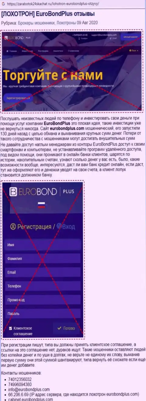 Обзор мошенничества EuroBond International - internet-шулера или же добропорядочная контора ?
