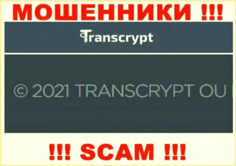 Вы не сможете уберечь свои деньги работая совместно с компанией TransCrypt, даже в том случае если у них есть юр. лицо TRANSCRYPT OÜ