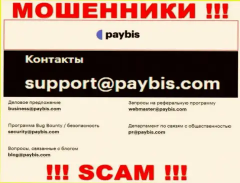 На web-сервисе организации PayBis расположена электронная почта, писать письма на которую довольно-таки опасно