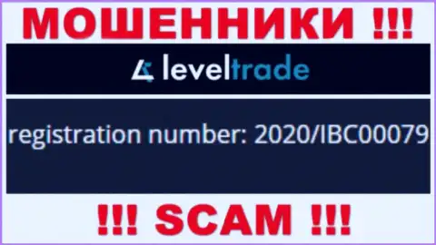 LevelTrade Io как оказалось имеют номер регистрации - 2020/IBC00079