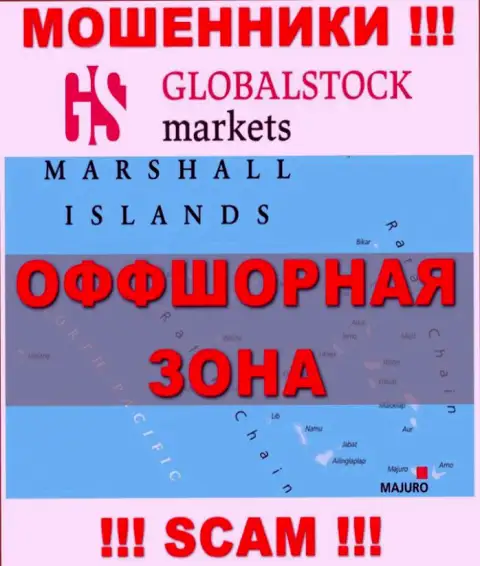 GlobalStock Markets базируются на территории - Marshall Islands, избегайте совместной работы с ними