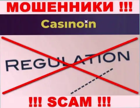 Данные о регуляторе компании CasinoIn не найти ни на их информационном ресурсе, ни в сети Интернет