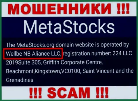 Юр. лицо компании MetaStocks - Wellbe NB Aliance LLC, инфа взята с официального сайта