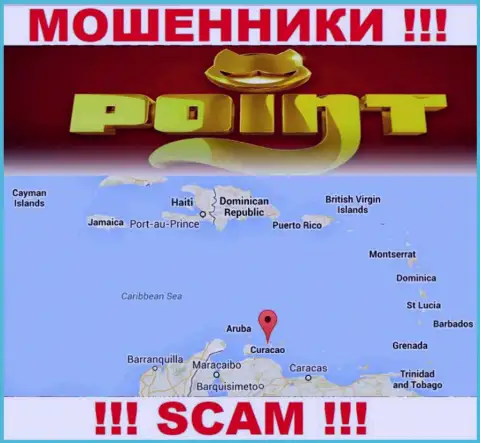 Организация PointLoto имеет регистрацию очень далеко от обманутых ими клиентов на территории Curacao