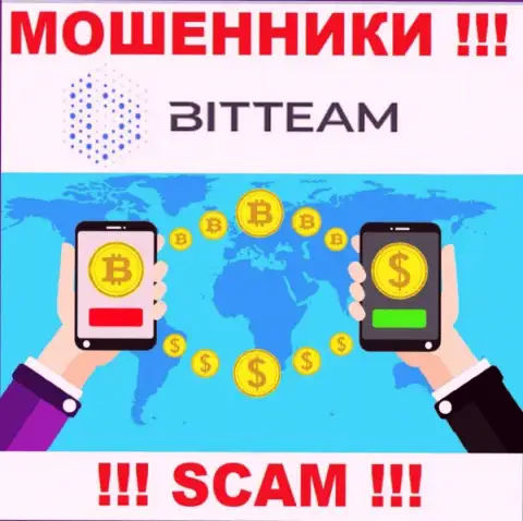 С компанией BitTeam совместно сотрудничать опасно, их направление деятельности Криптообменник - это разводняк