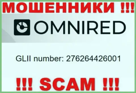 Номер регистрации Omnired, взятый с их официального веб-сервиса - 276264426001