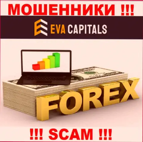 Форекс - это конкретно то, чем занимаются интернет мошенники Eva Capitals