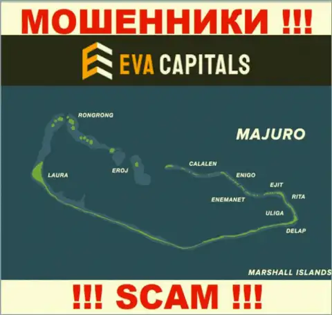 С EvaCapitals Com не спешите иметь дела, место регистрации на территории Маршалловы Острова, Маджуро