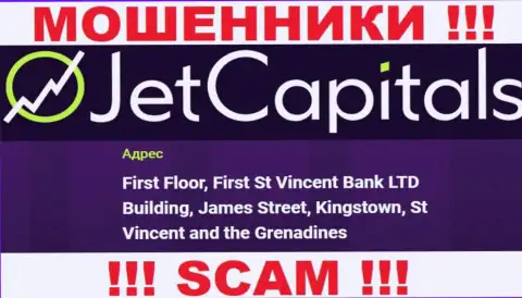 JetCapitals Com - МОШЕННИКИ, скрылись в оффшорной зоне по адресу - First Floor, First St Vincent Bank LTD Building, James Street, Kingstown, St Vincent and the Grenadines
