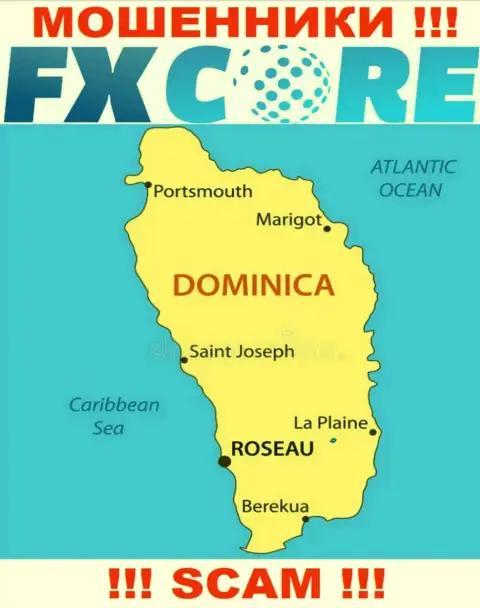 ФХ Кор Трейд - это жулики, их место регистрации на территории Commonwealth of Dominica