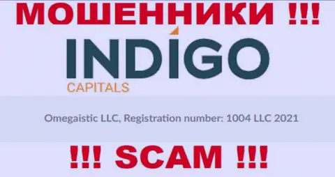 Номер регистрации еще одной жульнической конторы Indigo Capitals - 1004 LLC 2021