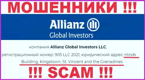 Офшорное расположение Allianz Global Investors по адресу Hinds Building, Kingstown, St. Vincent and the Grenadines позволило им беспрепятственно грабить