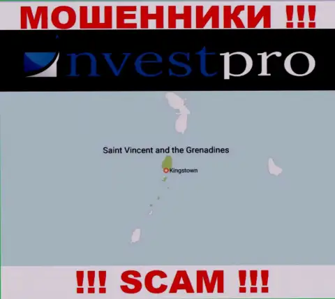 Мошенники NvestPro базируются на оффшорной территории - Сент-Винсент и Гренадины