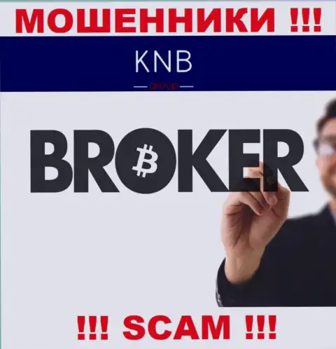 Брокер - именно в данном направлении оказывают свои услуги интернет-кидалы KNB Group