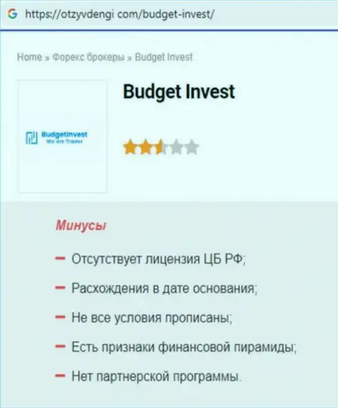 Обзор деяний scam-конторы BudgetInvest Org - это МОШЕННИКИ !!!