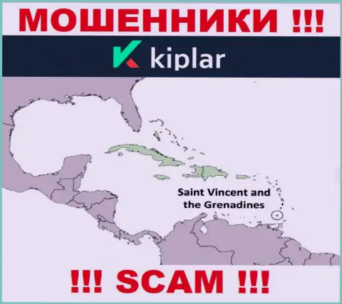 МОШЕННИКИ Kiplar Com имеют регистрацию довольно-таки далеко, на территории - St. Vincent and the Grenadines