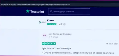 Мнение пользователей сети об форекс дилинговой организации Kiexo Com на интернет-ресурсе трастпилот ком