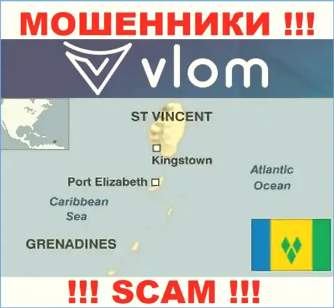 Влом Ком имеют регистрацию на территории - Saint Vincent and the Grenadines, избегайте взаимодействия с ними