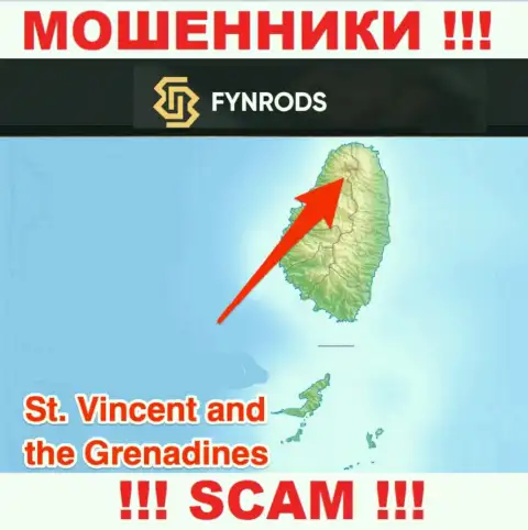 Fynrods Com - это МАХИНАТОРЫ, которые официально зарегистрированы на территории - Saint Vincent and the Grenadines