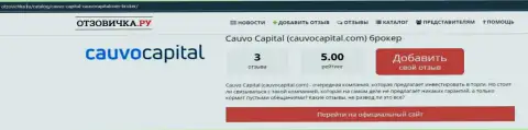 Брокерская организация CauvoCapital, в сжатой статье на сайте Otzovichka Ru